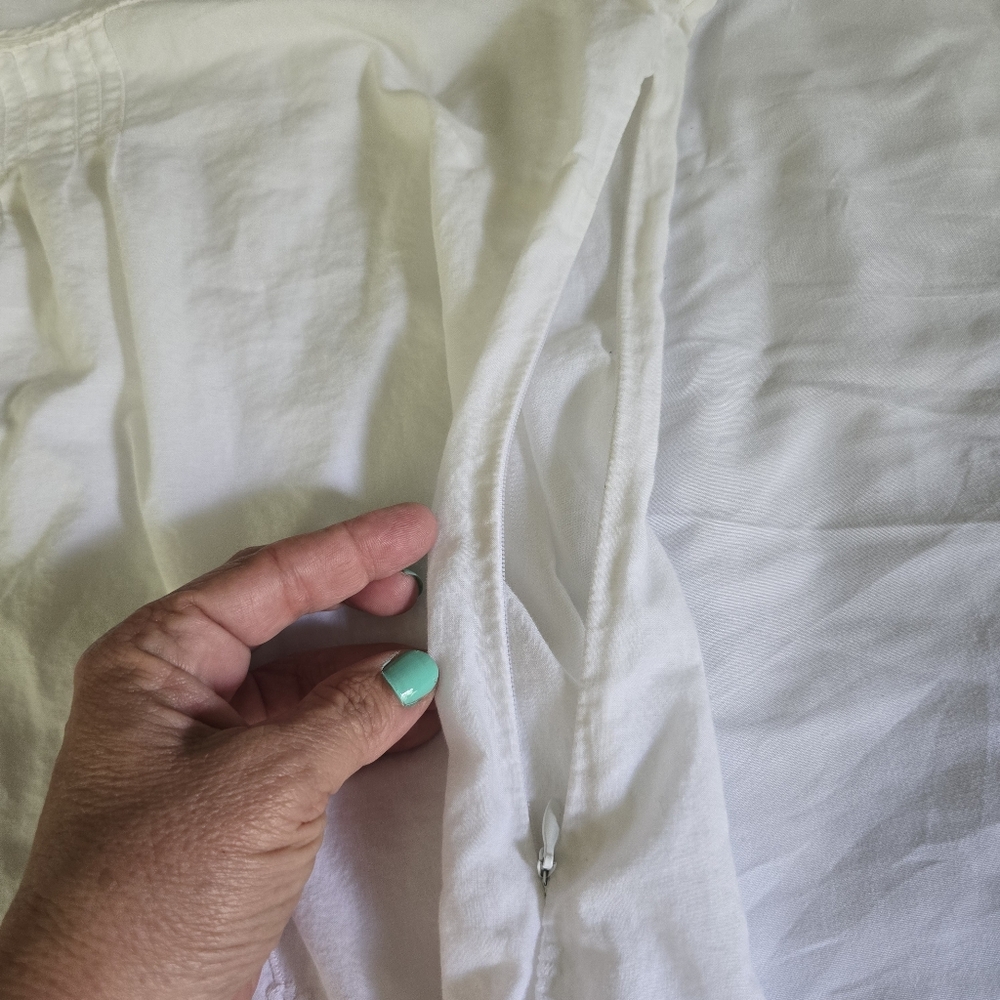 Boden White Eyelet Trim Blouse - Picture 6 of 9